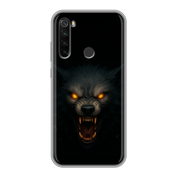 Силиконовый противоударный чехол на Xiaomi RedMi Note 8T с принтом Волк