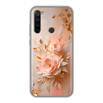 Силиконовый противоударный чехол на Xiaomi RedMi Note 8T с принтом женский