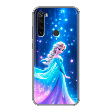 Силиконовый противоударный чехол на Xiaomi RedMi Note 8T с принтом Холодное сердце Frozen