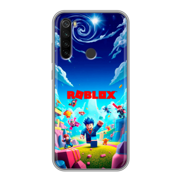 Силиконовый противоударный чехол на Xiaomi RedMi Note 8T с принтом Roblox Роблокс Силиконовый противоударный чехол на Xiaomi RedMi Note 8T с принтом Roblox Роблокс