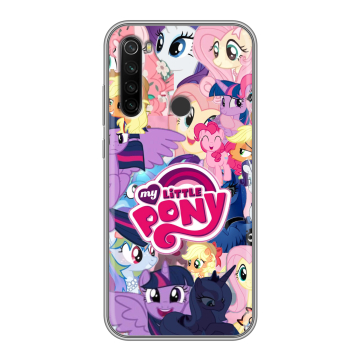 Силиконовый противоударный чехол на Xiaomi RedMi Note 8T с принтом My little pony Дружба чудо