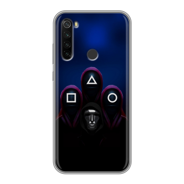 Силиконовый противоударный чехол на Xiaomi RedMi Note 8T с принтом Игра Кальмара