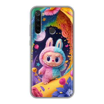 Силиконовый противоударный чехол на Xiaomi RedMi Note 8T с принтом Labubu Лабубу Силиконовый противоударный чехол на Xiaomi RedMi Note 8T с принтом Labubu Лабубу