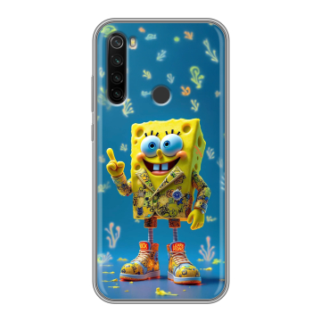 Силиконовый противоударный чехол на Xiaomi RedMi Note 8T с принтом Спанч боб Спанчбоб Силиконовый противоударный чехол на Xiaomi RedMi Note 8T с принтом Спанч боб Спанчбоб