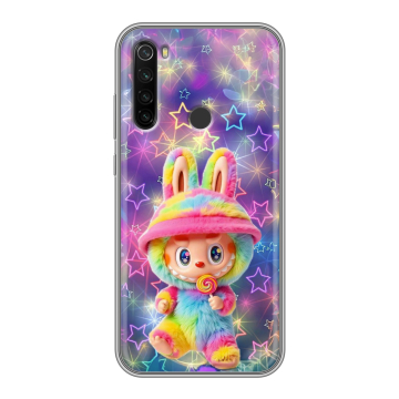 Силиконовый противоударный чехол на Xiaomi RedMi Note 8T с принтом Labubu Лабубу