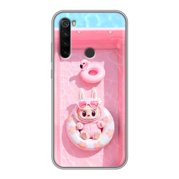 Силиконовый противоударный чехол на Xiaomi RedMi Note 8T с принтом Labubu Лабубу
