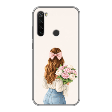 Силиконовый противоударный чехол на Xiaomi RedMi Note 8T с принтом женский Силиконовый противоударный чехол на Xiaomi RedMi Note 8T с принтом женский