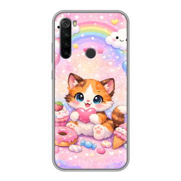 Силиконовый противоударный чехол на Xiaomi RedMi Note 8T с принтом для девочек