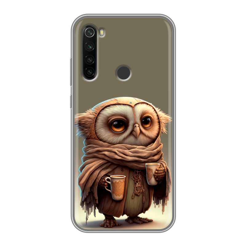 Силиконовый противоударный чехол на Xiaomi RedMi Note 8T с принтом Сова Силиконовый противоударный чехол на Xiaomi RedMi Note 8T с принтом Сова