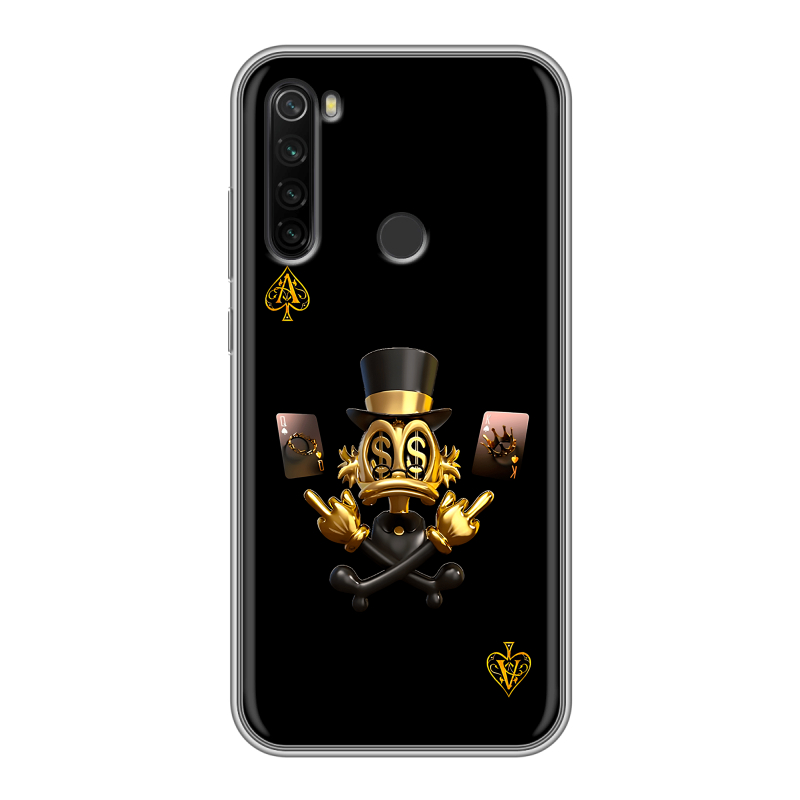 Силиконовый противоударный чехол на Xiaomi RedMi Note 8T с принтом Золотой скрудж макдак Силиконовый противоударный чехол на Xiaomi RedMi Note 8T с принтом Золотой скрудж макдак