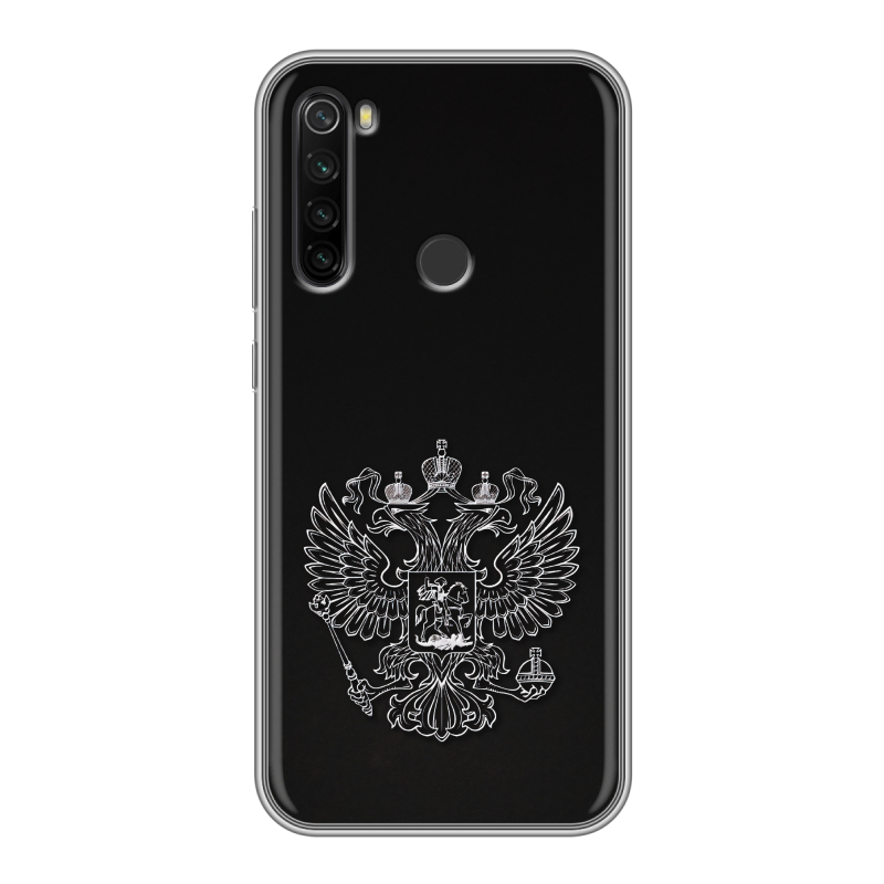 Силиконовый противоударный чехол на Xiaomi RedMi Note 8T с принтом Герб России Силиконовый противоударный чехол на Xiaomi RedMi Note 8T с принтом Герб России
