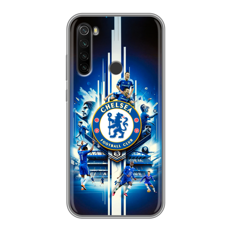 Силиконовый противоударный чехол на Xiaomi RedMi Note 8T с принтом Chelsea Челси Силиконовый противоударный чехол на Xiaomi RedMi Note 8T с принтом Chelsea Челси