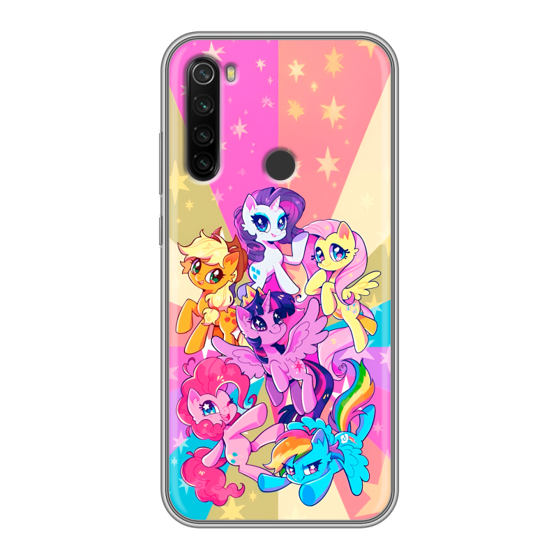 Силиконовый противоударный чехол на Xiaomi RedMi Note 8T с принтом My little pony Дружба чудо Силиконовый противоударный чехол на Xiaomi RedMi Note 8T с принтом My little pony Дружба чудо
