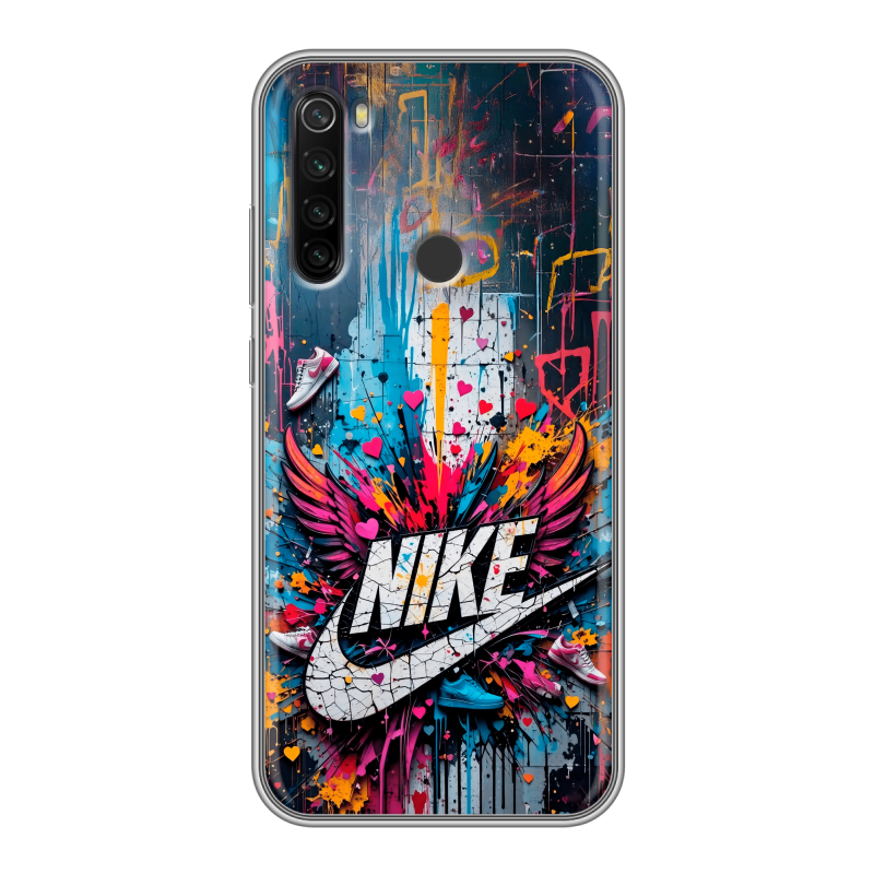Силиконовый противоударный чехол на Xiaomi RedMi Note 8T с принтом Nike Найк Силиконовый противоударный чехол на Xiaomi RedMi Note 8T с принтом Nike Найк