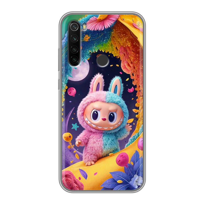 Силиконовый противоударный чехол на Xiaomi RedMi Note 8T с принтом Labubu Лабубу Силиконовый противоударный чехол на Xiaomi RedMi Note 8T с принтом Labubu Лабубу
