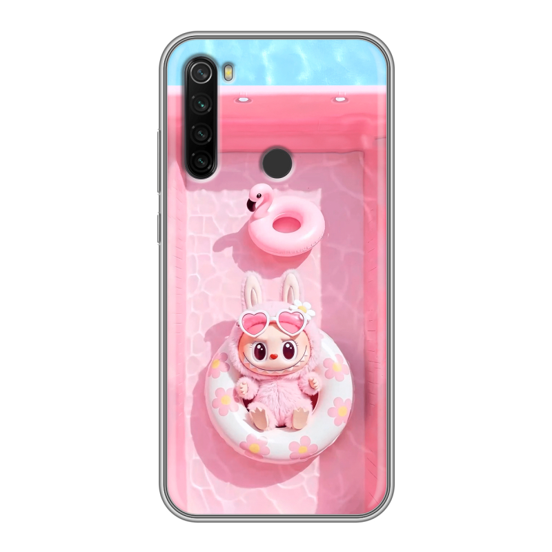 Силиконовый противоударный чехол на Xiaomi RedMi Note 8T с принтом Labubu Лабубу Силиконовый противоударный чехол на Xiaomi RedMi Note 8T с принтом Labubu Лабубу