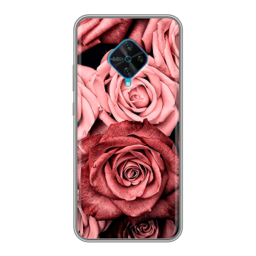 Силиконовый чехол на Vivo V17 с принтом Цветы розы Силиконовый чехол на Vivo V17 с принтом Цветы розы