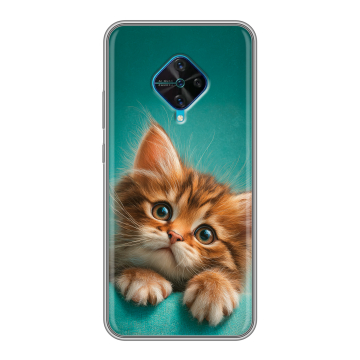 Силиконовый чехол на Vivo V17 с принтом котенок Силиконовый чехол на Vivo V17 с принтом котенок