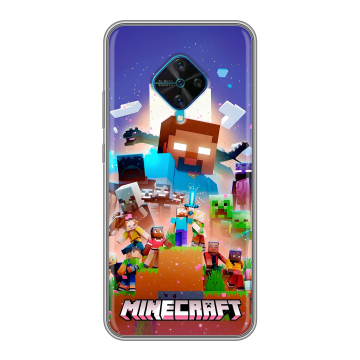 Силиконовый чехол на Vivo V17 с принтом Майнкрафт Minecraft Силиконовый чехол на Vivo V17 с принтом Майнкрафт Minecraft