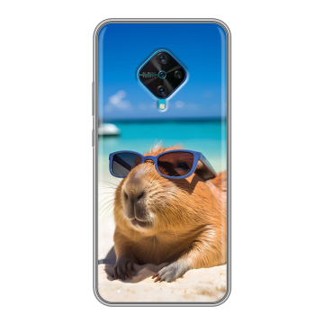 Силиконовый чехол на Vivo V17 с принтом Капибара Силиконовый чехол на Vivo V17 с принтом Капибара