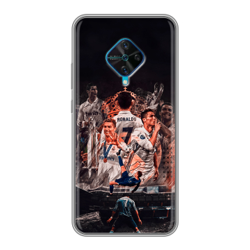 Силиконовый чехол на Vivo V17 с принтом Реал Роналдо Real Ronaldo