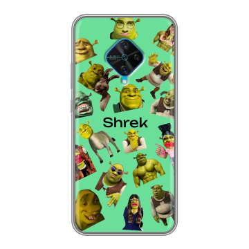 Силиконовый чехол на Vivo V17 с принтом Шрек Shrek