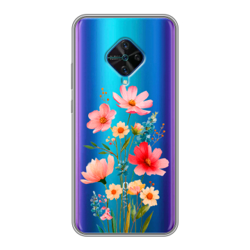 Силиконовый чехол на Vivo V17 с принтом Цветы