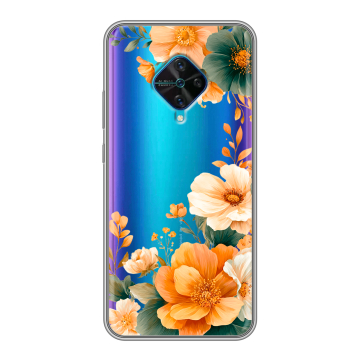 Силиконовый чехол на Vivo V17 с принтом Цветы принт