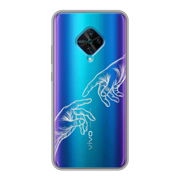Силиконовый чехол на Vivo V17 с принтом Сотворение мира