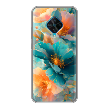 Силиконовый чехол на Vivo V17 с принтом Цветы
