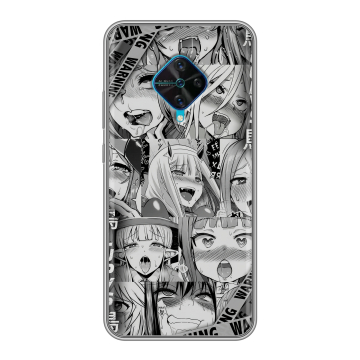 Силиконовый чехол на Vivo V17 с принтом Ahegao Ахегао Аниме
