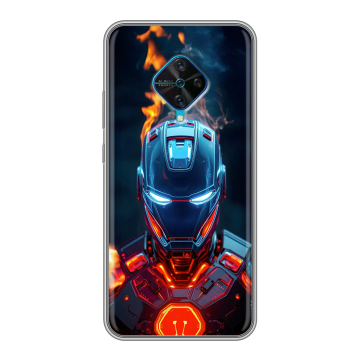 Силиконовый чехол на Vivo V17 с принтом IronMan Железный человек Силиконовый чехол на Vivo V17 с принтом IronMan Железный человек