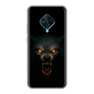 Силиконовый чехол на Vivo V17 с принтом Волк