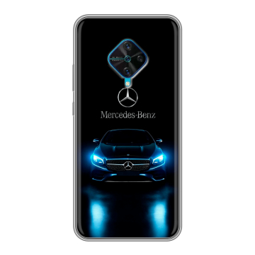 Силиконовый чехол на Vivo V17 с принтом Mercedes Мерседес