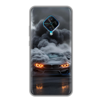Силиконовый чехол на Vivo V17 с принтом BMW БМВ Силиконовый чехол на Vivo V17 с принтом BMW БМВ