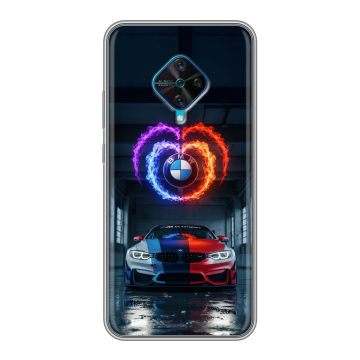 Силиконовый чехол на Vivo V17 с принтом BMW БМВ Силиконовый чехол на Vivo V17 с принтом BMW БМВ