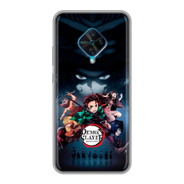Силиконовый чехол на Vivo V17 с принтом Demon Slayer Клинок рассекающий демонов Силиконовый чехол на Vivo V17 с принтом Demon Slayer Клинок рассекающий демонов