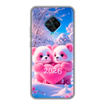 Силиконовый чехол на Vivo V17 с принтом Новый год