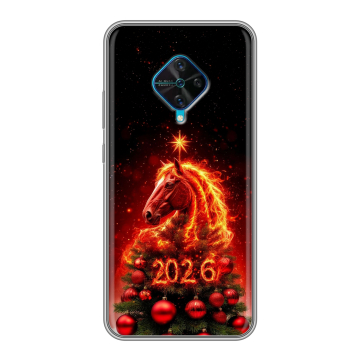 Силиконовый чехол на Vivo V17 с принтом Новый год