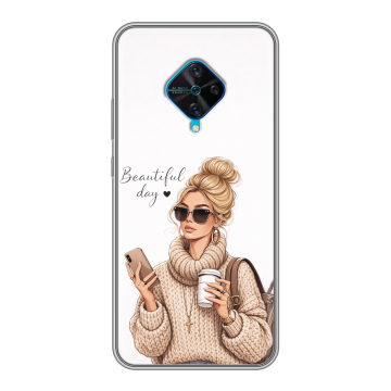 Силиконовый чехол на Vivo V17 с принтом женский Силиконовый чехол на Vivo V17 с принтом женский