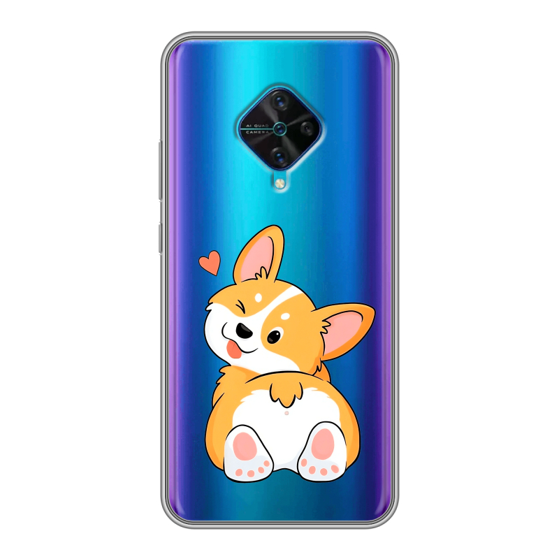 Силиконовый чехол на Vivo V17 с принтом Корги Силиконовый чехол на Vivo V17 с принтом Корги