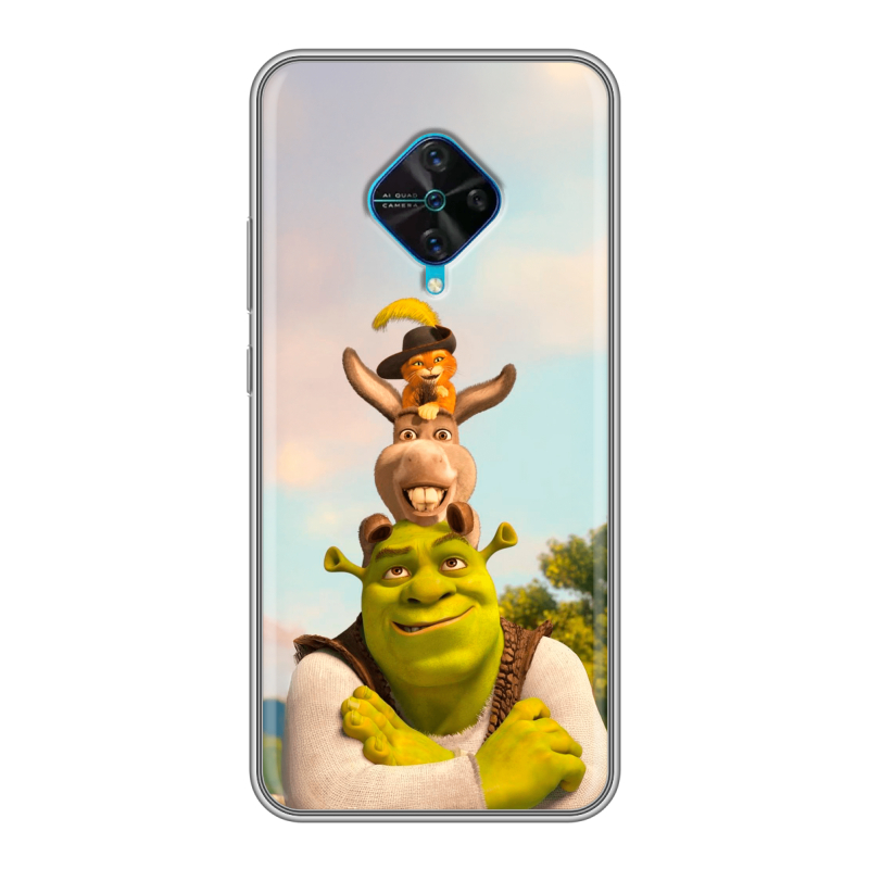 Силиконовый чехол на Vivo V17 с принтом Шрек Shrek Силиконовый чехол на Vivo V17 с принтом Шрек Shrek