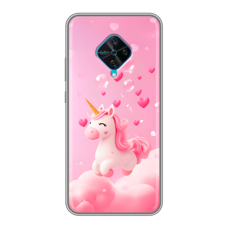 Силиконовый чехол на Vivo V17 с принтом Единорог Силиконовый чехол на Vivo V17 с принтом Единорог