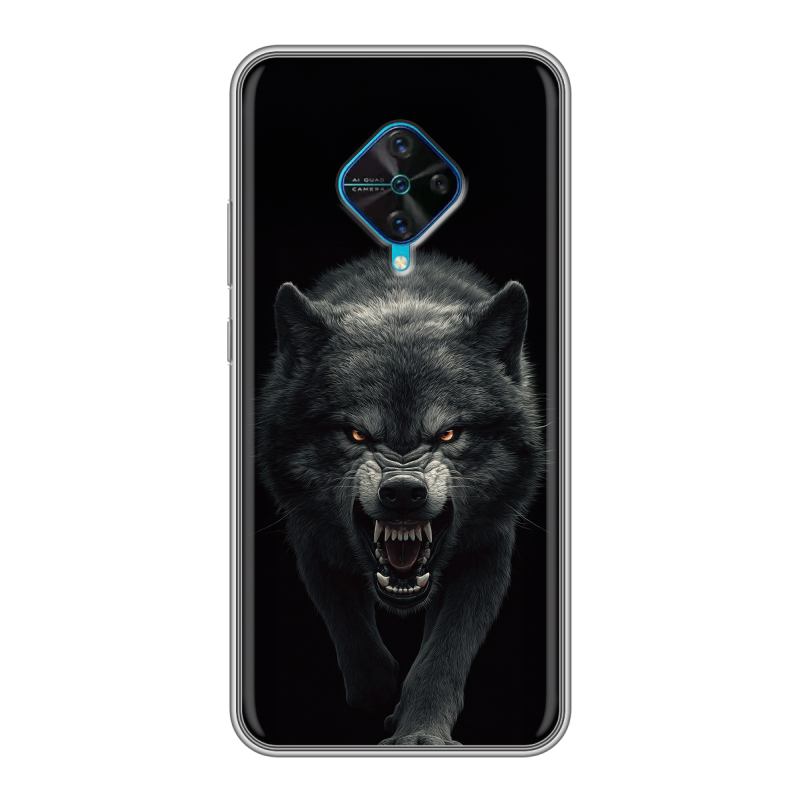 Силиконовый чехол на Vivo V17 с принтом Волк Силиконовый чехол на Vivo V17 с принтом Волк