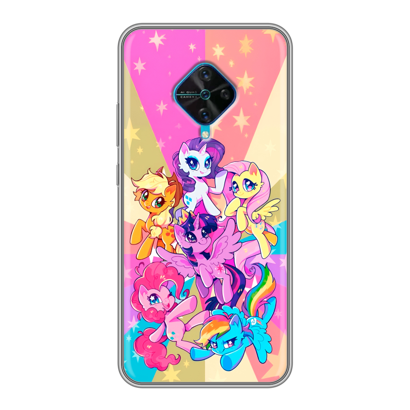 Силиконовый чехол на Vivo V17 с принтом My little pony Дружба чудо Силиконовый чехол на Vivo V17 с принтом My little pony Дружба чудо
