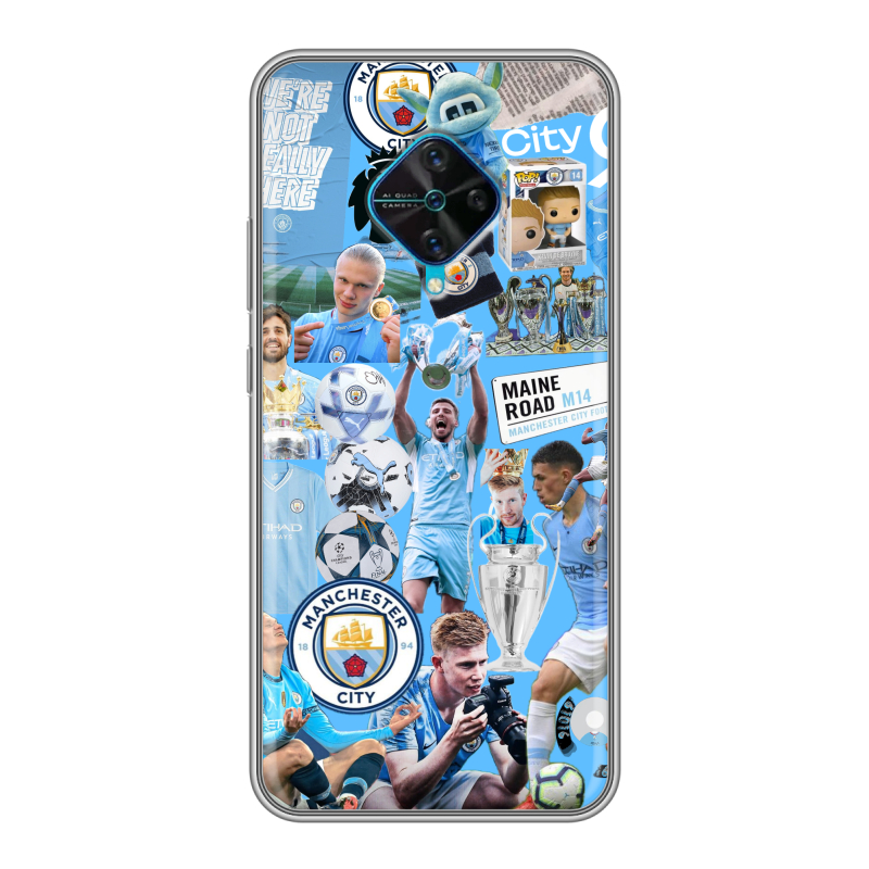 Силиконовый чехол на Vivo V17 с принтом Man City Манчестер Сити Силиконовый чехол на Vivo V17 с принтом Man City Манчестер Сити