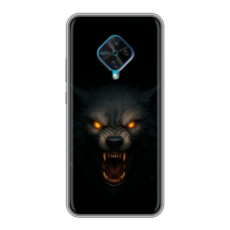 Силиконовый чехол на Vivo V17 с принтом Волк Силиконовый чехол на Vivo V17 с принтом Волк
