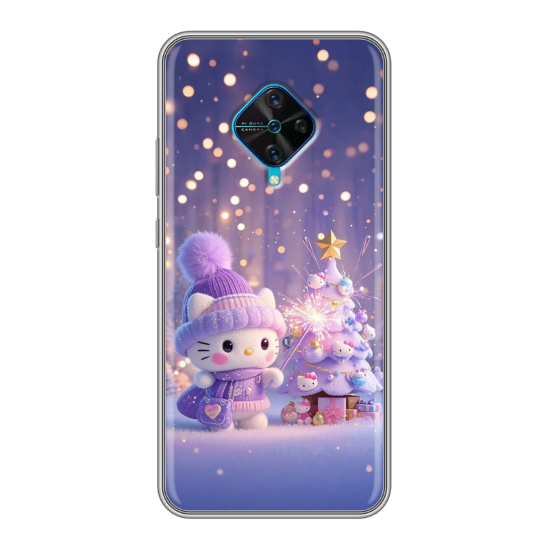 Силиконовый чехол на Vivo V17 с принтом Новый год Силиконовый чехол на Vivo V17 с принтом Новый год