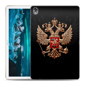 Силиконовый чехол на планшета Huawei MediaPad M6 10.8 с принтом Герб России Силиконовый чехол на планшета Huawei MediaPad M6 10.8 с принтом Герб России
