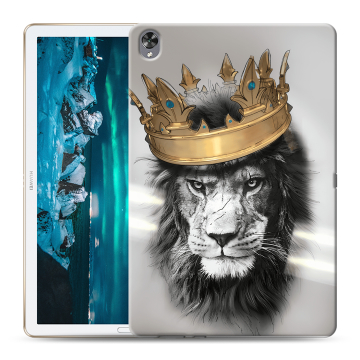 Силиконовый чехол на планшета Huawei MediaPad M6 10.8 с принтом Лев с короной Силиконовый чехол на планшета Huawei MediaPad M6 10.8 с принтом Лев с короной